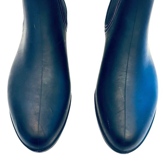 Jeffrey Campbell Women’s Sz 9 Black Rubber Chelsea Ankle Boot Waterproof Rain - Picture 4 of 9